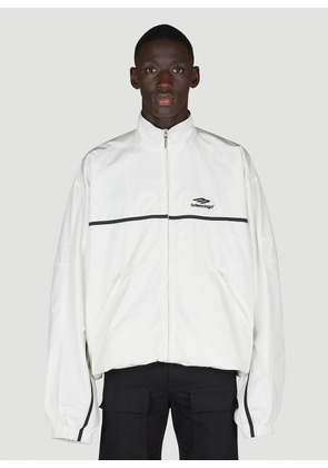 Balenciaga Logo Motif Track Jacket - Man Jackets White 2