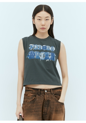 Aries J'adoro Shrunken Vest - Woman Tops Grey 4