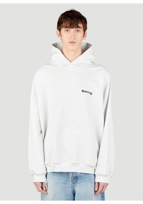 Balenciaga Large Fit Hooded Sweatshirt - Man Sweatshirts White 2