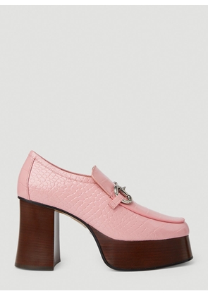 Gucci Horsebit Platform Loafers - Woman Heels Pink Eu - 39