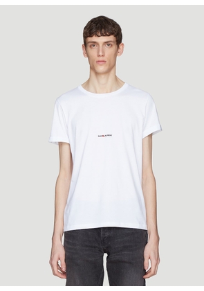 Saint Laurent Smiley Hotel Print T-shirt - Man T-shirts White Xxl