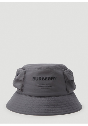 Burberry Twin Pocket Bucket Hat - Man Hats Grey M