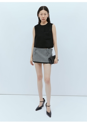 Miu Miu Tweed Mini Skirt - Woman Skirts Black It - 42