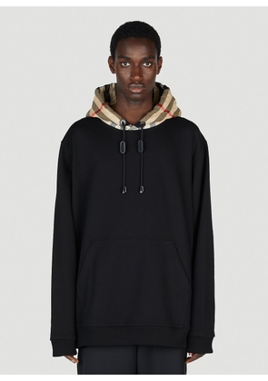 Burberry Check Hooded Sweatshirt - Man Sweatshirts Black M