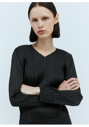 Pleats Please Issey Miyake Pleated Cardigan - Woman Tops Black 5