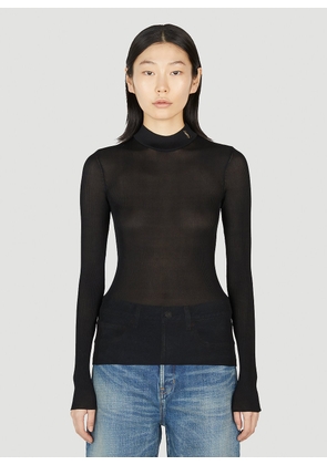 Saint Laurent Second Skin Top - Woman Tops Black Xs