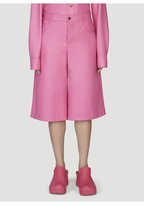 Bottega Veneta Leather Bermuda Shorts - Woman Shorts Pink It - 40