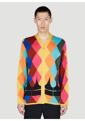 Comme Des Garçons Homme Plus Diamond Cardigan - Man Knitwear Yellow L