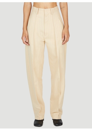Isabel Marant Sopiavea Striped Tapered Pants - Woman Pants Yellow Fr - 36