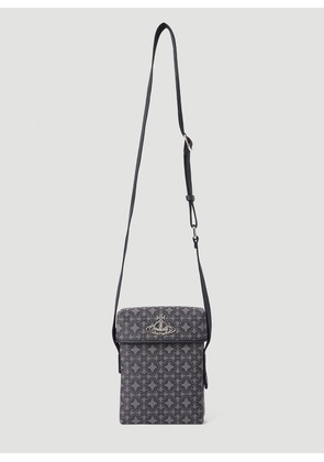 Vivienne Westwood Re-jacquard Orborama Crossbody Bag - Man Crossbody Bags Grey One Size