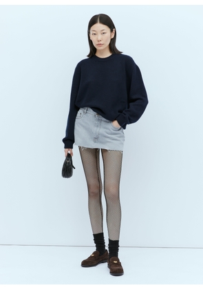 Miu Miu Denim Mini Skirt - Woman Skirts Grey It - 42