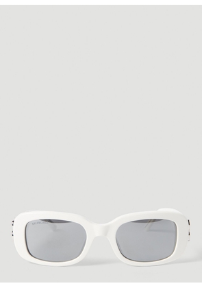 Balenciaga Dynasty Square Sunglasses -  Sunglasses White One Size