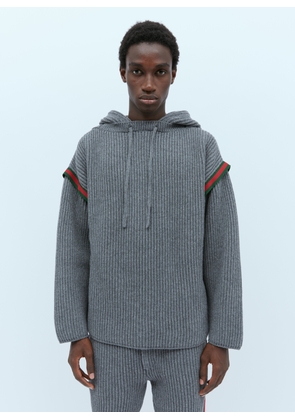 Gucci Interlocking G Wool Cardigan - Man Sweatshirts Grey S