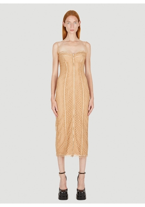 Gucci Gg Tulle Lingerie Dress - Woman Dresses Beige S
