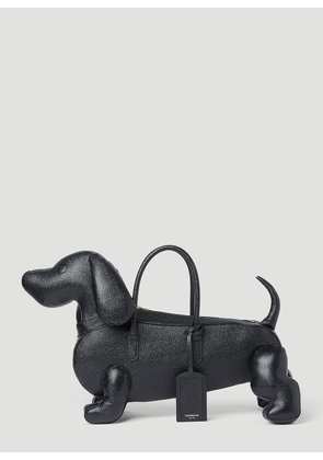 Thom Browne Hector Leather Handbag - Man Crossbody Bags Black One Size