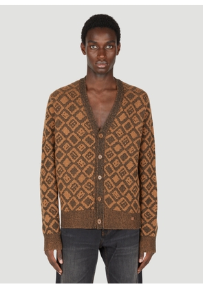 Acne Studios Faces Tiles Cardigan - Man Knitwear Brown Xl