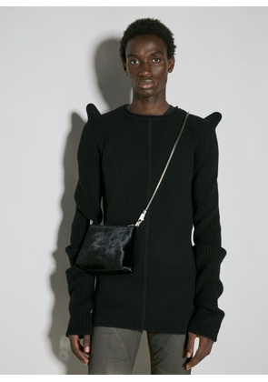 Rick Owens Small Adris Crossbody Bag - Man Bags Black One Size