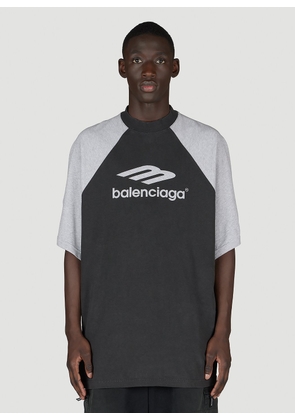 Balenciaga Logo Print Oversized T-shirt - Man T-shirts Grey 3