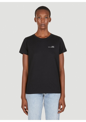 A.P.C. Item Logo T-shirt - Woman T-shirts Black M