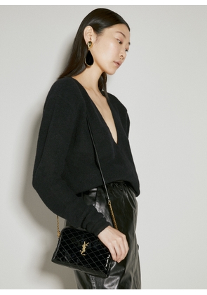 Saint Laurent Gaby Zipped Shoulder Bag - Woman Shoulder Bags Black One Size