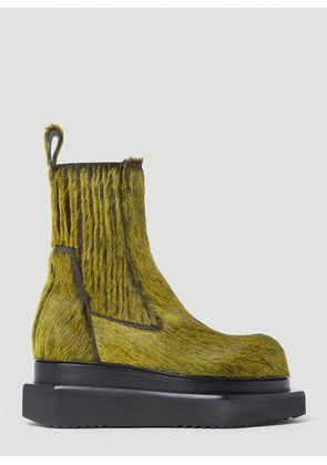 Rick Owens Fur Anke Boots - Woman Boots Green Eu - 38