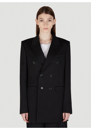 Saint Laurent Double Breasted Blazer - Woman Blazers Black Fr - 38