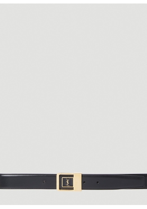 Saint Laurent Logo Plaque Belt - Woman Belts Black 90