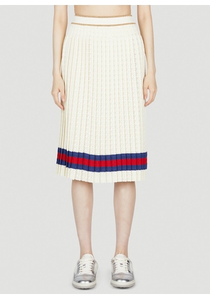 Gucci G Rhombus Knit Skirt - Woman Skirts Cream Xs