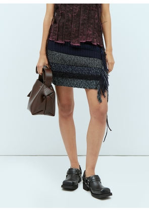 Acne Studios Fringe Skirt - Woman Skirts Blue Xs
