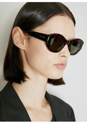 Saint Laurent Geometric Sl 639 Sunglasses - Woman Sunglasses Brown One Size