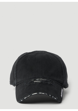 Balenciaga Distressed Brim Baseball Cap - Man Hats Black S