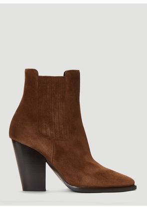 Saint Laurent Theo Chelsea Boots - Woman Boots Brown Eu - 36