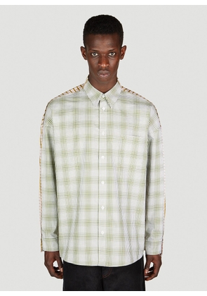 Marni Contrast Checks Poplin Shirt - Man Shirts Green Eu - 54