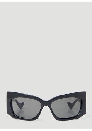 Gucci Interlocking G Rectangular Sunglasses - Woman Sunglasses Black One Size