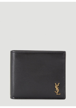 Saint Laurent Logo-plaque Bi-fold Wallet - Man Wallets & Cardholders Black One Size