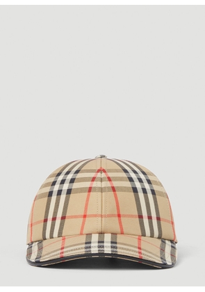 Burberry Check Baseball Cap - Man Hats Beige M