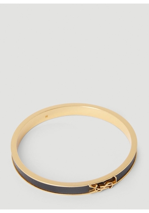 Saint Laurent Logo Plaque Bracelet - Woman Jewellery Black L