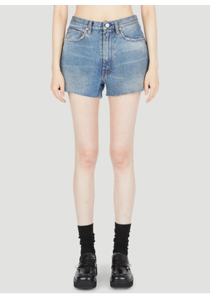 Maison Margiela Distressed Denim Shorts - Woman Shorts Blue 26