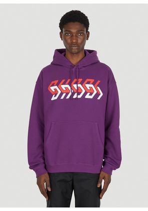 Gucci Mirror Logo Hooded Sweatshirt - Man Sweatshirts Purple M