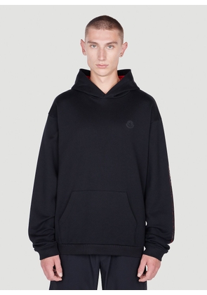 Moncler Logo Print Hooded Sweatshirt - Man Sweatshirts Black M