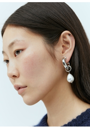 Gucci Pearl Charm Single Earring - Woman Jewellery Silver One Size