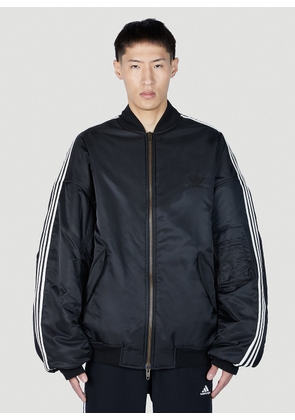 Balenciaga x adidas Striped Bomber Jacket - Man Jackets Black Eu - 52