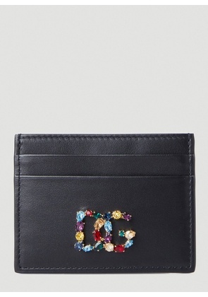 Dolce & Gabbana Crystal Plaque Card Holder - Woman Wallets & Cardholders Black One Size