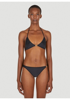 Gucci Logo Plaque Bikini - Woman Swimwear Black S