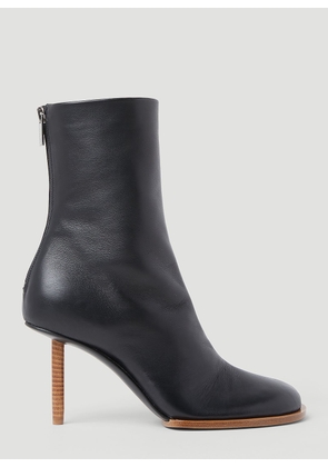 Jacquemus Les Bottines Rond Carré Boots - Woman Boots Black Eu - 36