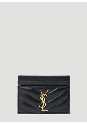 Saint Laurent Cassandre Matelassé Cardholder - Woman Wallets & Cardholders Black One Size