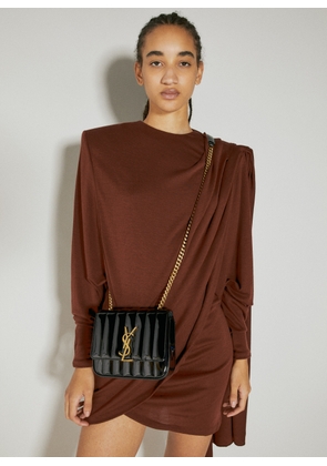 Saint Laurent Vicky Small Shoulder Bag - Woman Shoulder Bags Black One Size