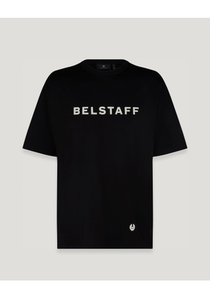 Belstaff Staple Logo T-shirt Men's Cotton Jersey BLACK Size M
