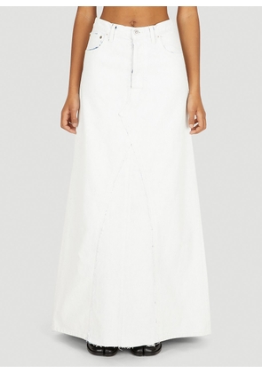 Maison Margiela Bianchetto Denim Skirt - Woman Skirts White It - 40