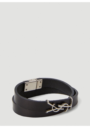Saint Laurent Opyum Double Wrap Bracelet - Man Jewellery Black L